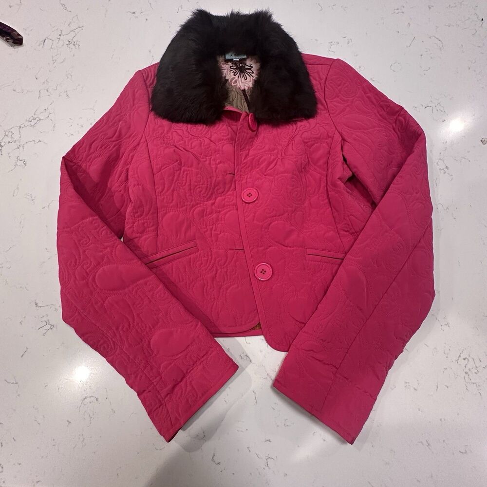 Woman Jacket Itw By Claude Brown, Pink, Size 4